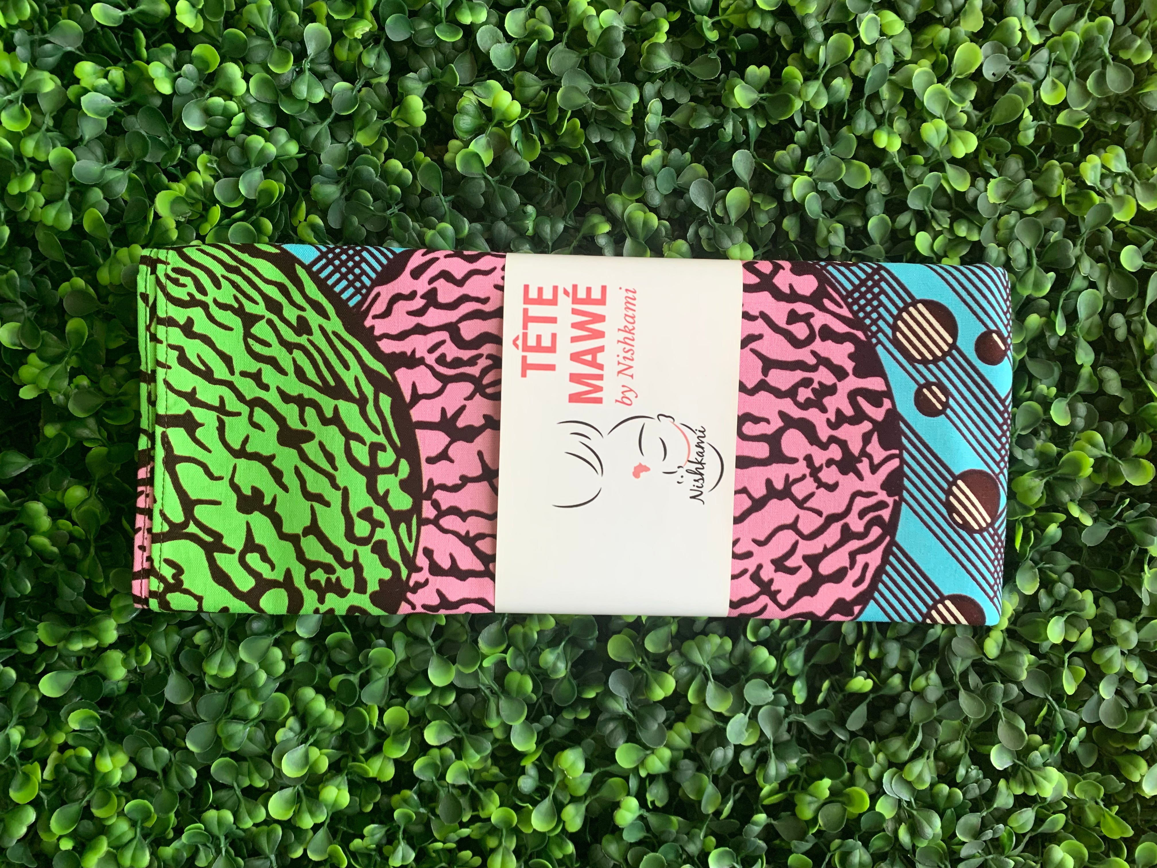 Blue Green & Pink Headwrap
