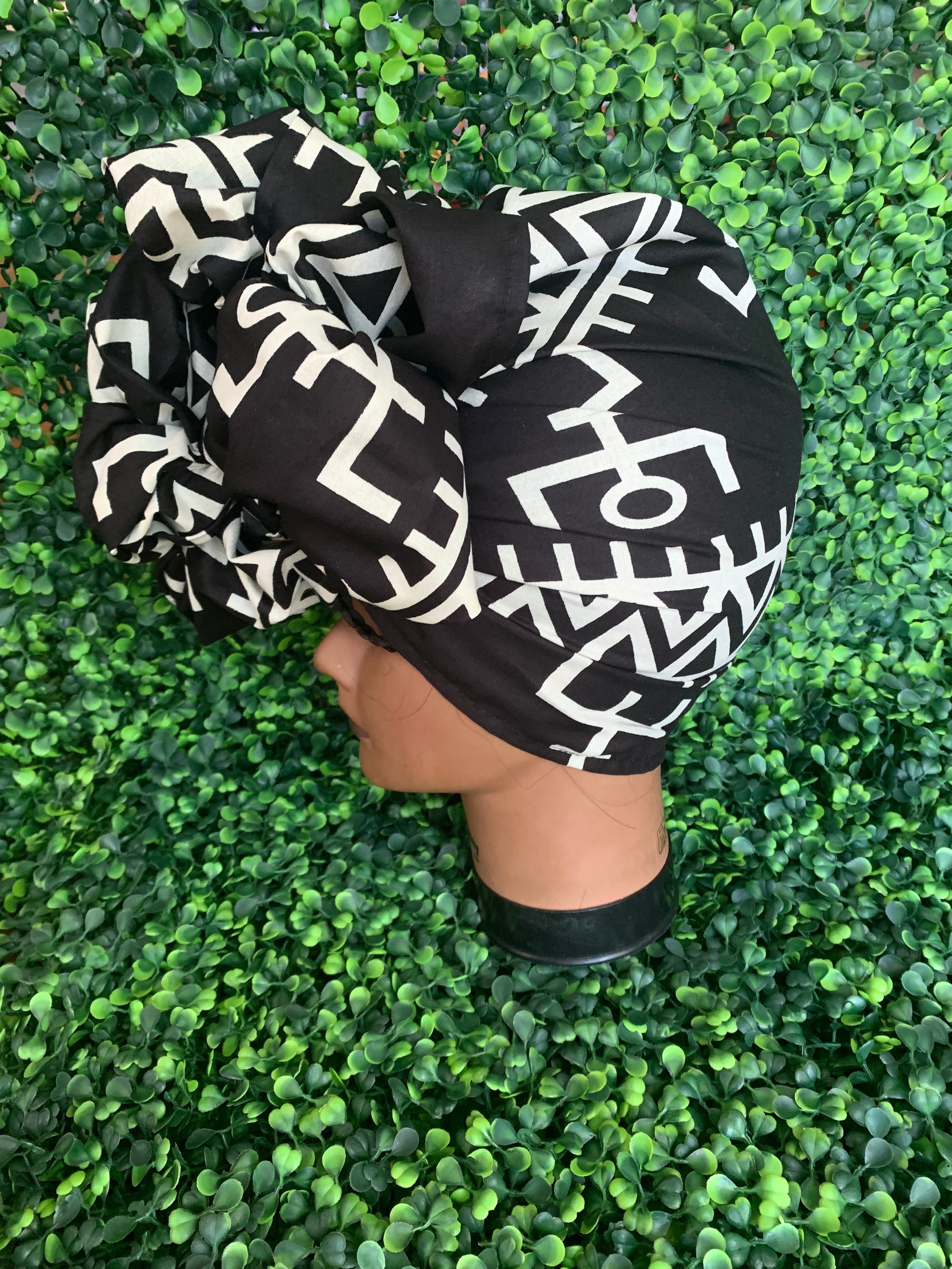 Black Tribal Head wrap