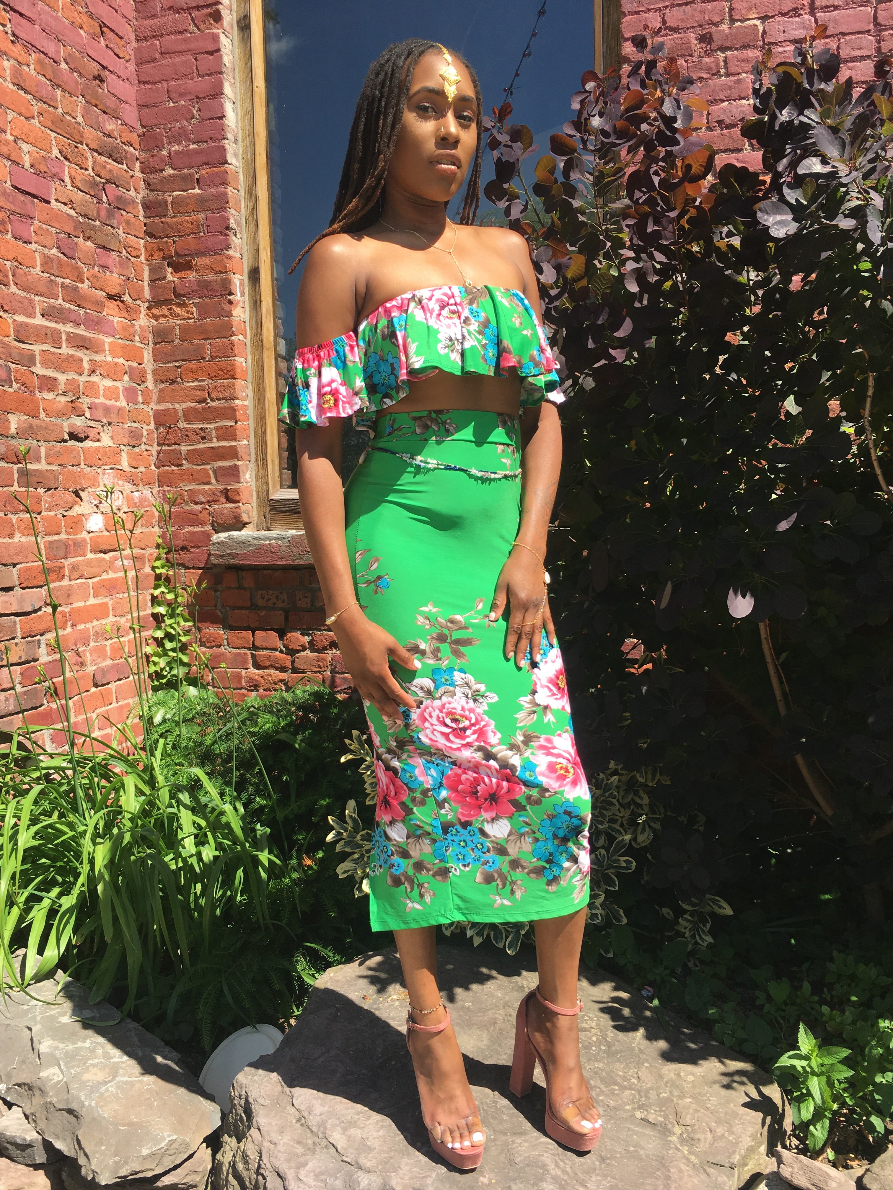 Floral Skirt Set