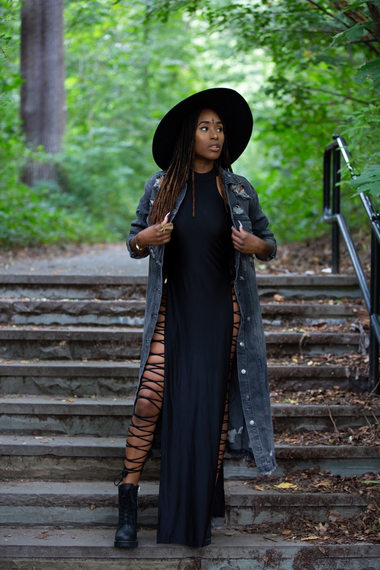 Black Long Denim Jacket