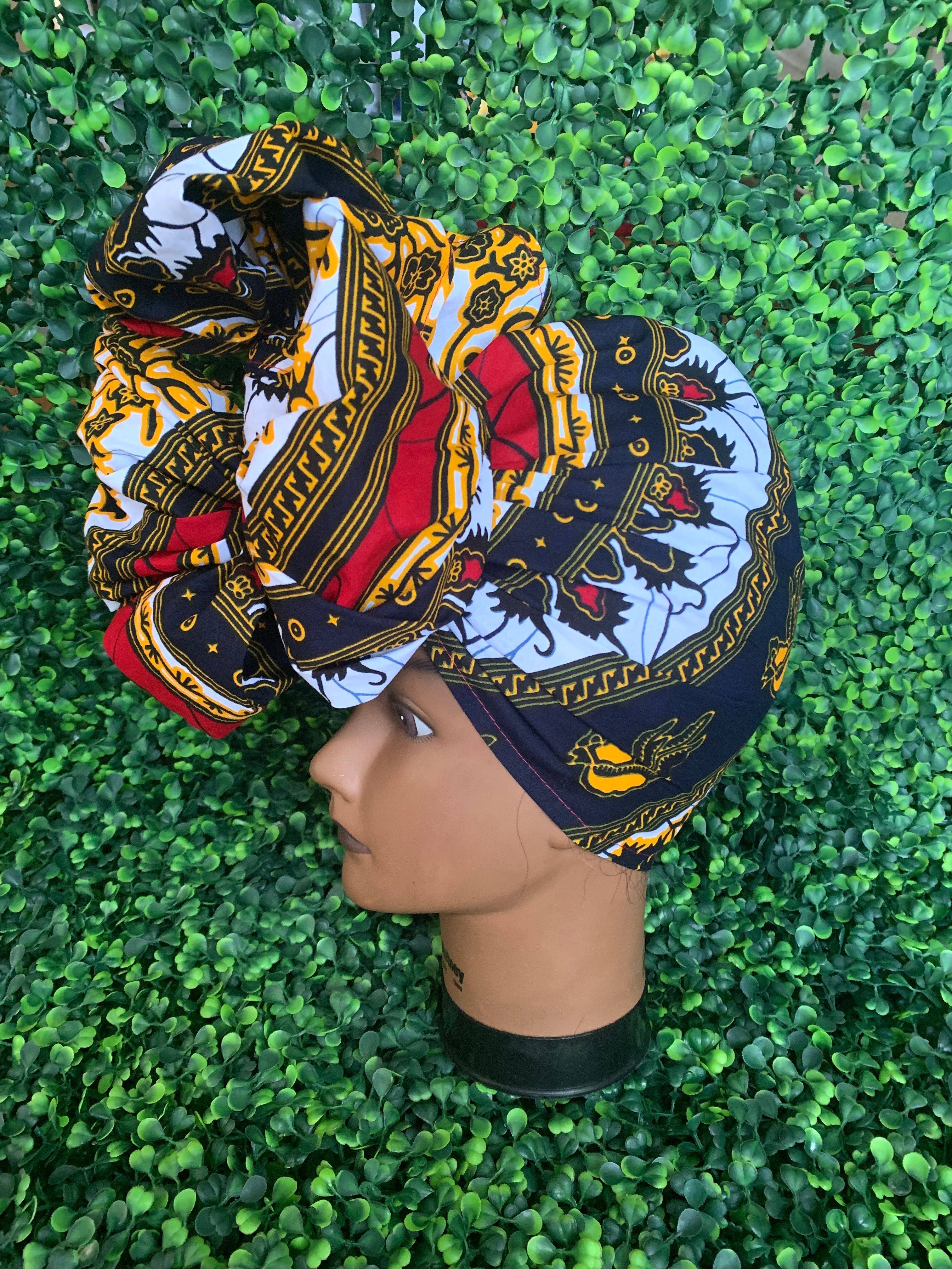 Red & White Headwrap